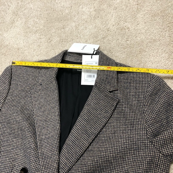Theory DB Angled Abbot Knit Tan Multi Jacket Sz 12 - Picture 11 of 11